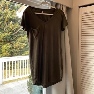 Z supply microsuede mini  V-neck dress